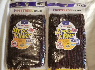 2 PACKS TRENZA FREETRESS AFRO KINKY TWIST EN COLOR 99J Foto 1 de 4