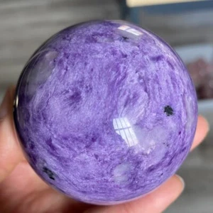 0.77LB Top Natural Charoite Cuarzo Bola Cristales Reiki Meditación Esfera Curación - Imagen 1 de 9