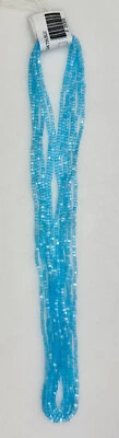 2 Half Hanks of 10/0 Transparent 2 cut Seed Beads - Satin Blue Foto 1 de 2