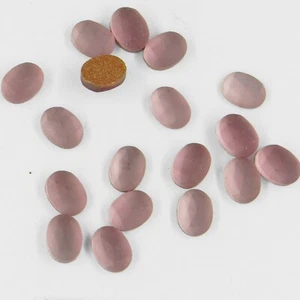 133 *** Lot de 10 cabochons anciens verre de Bohême 8x6mm parme clair opalescent - Picture 1 of 1