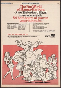 HANNA-BARBERA - Orig. 1977 Trade AD/ poster_ Funky Phantom _ Dastardly & Muttley - Picture 1 of 1