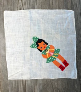 Vintage Lot of 7 Children’s Handkerchiefs - Appliqué Animals, Girl, Storybook - Picture 1 of 7