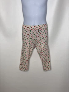 Mini Boden Girls Pink Cherry Print Pajama Capri Pant Bottoms Sz 8-9 - Picture 1 of 2
