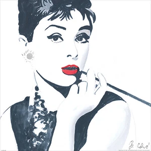 ART PRINT Audrey Hepburn Bob Celic - Picture 1 of 1