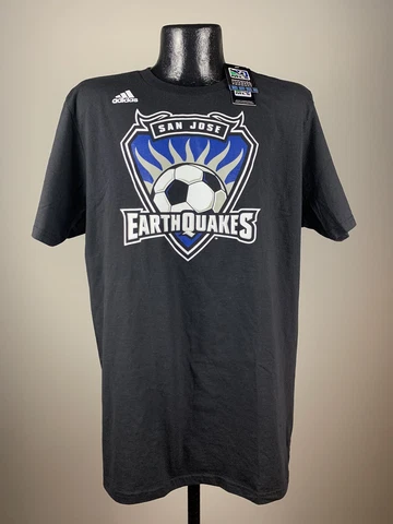 Men's Adidas To-Go Tee San Jose Earthquakes Black Cotton Short-Sleeve Tee NWT M Cover