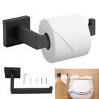 Matt Black Bathroom Square Toilet Roll Paper Holder Rack Stand Wall Accessories