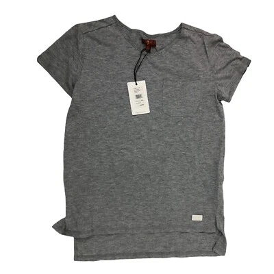 Camiseta para niña talla M mediana 7 para toda la humanidad gris jaspeado bolsillo de algodón nueva con etiquetas  Foto 1 de 4