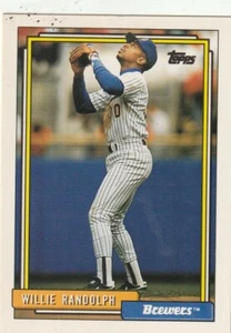 SPEDIZIONE GRATUITA-COME NUOVO-1992 Topps Willie Randolph #116 BIRRAI PIÙ CARTE BONUS - Foto 1 di 1
