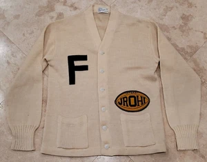 Rare Early 1900's Shroyer's VARSITY SWEATER-Felt Letter L-Navy-White-DAYTON OH - Picture 1 of 15
