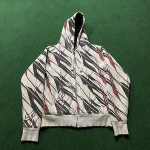 Vintage Fox Racing Hoodie Mens Medium White Sasquatch Motocross Y2K Sweatshirt - Picture 1 of 11