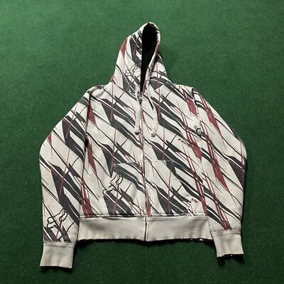 Moletom com capuz vintage Fox Racing masculino médio branco Sasquatch motocross Y2K - Imagem 1 de 4