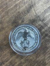 2019 2 oz British Silver Queen's Beast FALCON OF THE PLANTAGENETS