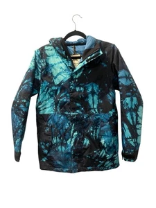 Burton Gore-Tex Kids Youth Size Large 14/16 Ski Jacket Tie Dye Blue Snowboard - Picture 1 of 10