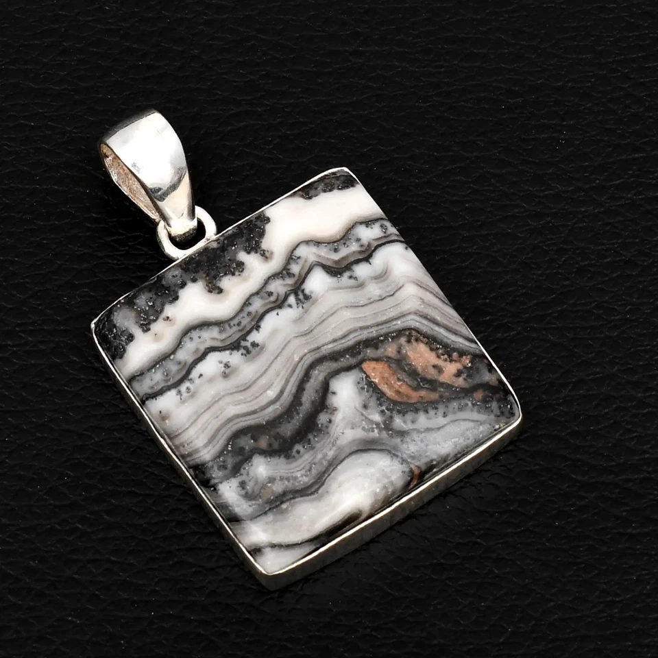 Black Rhodochrosite Gemstone Ethnic Handmade Pendant Jewelry Gift 1.88" AP-25036 - Image 1 of 1