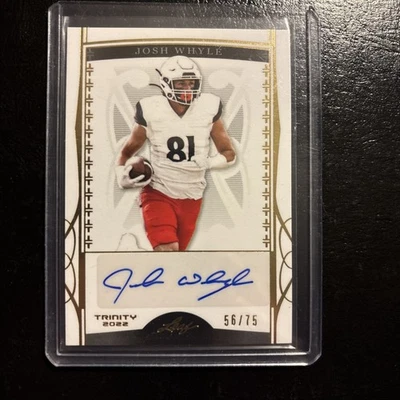 🔥2022 Leaf Trinity - Gold Auto Josh Whyle  #56/75🔥 - Image 1 of 3