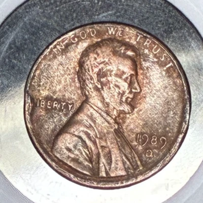 Mint Error Lincoln Memorial One Cent Denver 1989 d  OBV Error - Image 1 of 3