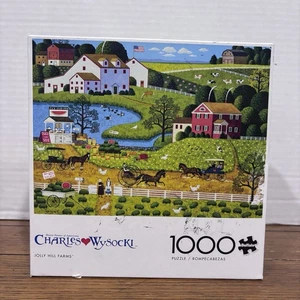 “Jolly Hill Farms" Charles Wysocki 1000 Piece Jigsaw Puzzle Buffalo Games - Picture 1 of 9