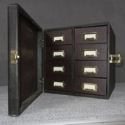 Vintage Barnett & Jaffe 8 Drawer Baja Slide File Case Holds Slides 11x11x11 - Image 1 of 4