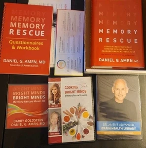 Dr. Daniel Amen's Memory Rescue Master Package Book Workbook 2 DVD’s 1 CD NEW - Picture 1 of 7