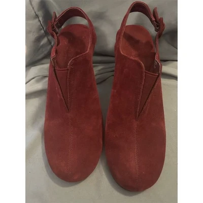 Aerosoles Para Mujer Rojo Gamuza Tacones Cordones Talla 8 Bloque Tacón Medio Formal Foto 1 de 4