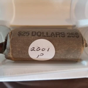 2001 - P - Sacagawea - Native American - Golden Dollars - 25 $ Rolle - Bild 1 von 1