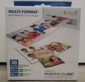 VuPoint Multi-Format All in One Photo & Ink Cartridge for Photo Cube. New in Box - Picture 1 of 4