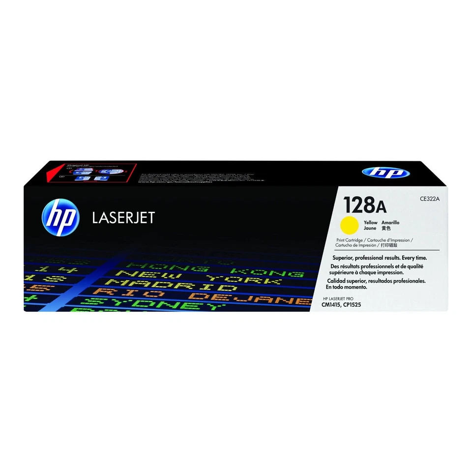 TONER ORIGINALE HP CE322A 128A Y Yellow 1300 Pagine LaserJet Pro CM 1400 Series - Immagine 1 di 1