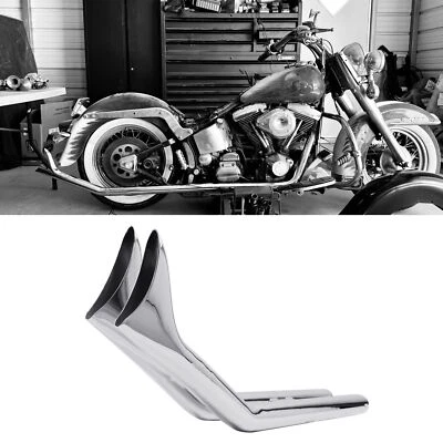 Upswept Fishtail Slip Ons for True Dual Exhaust Systems Harley Davidson Softail - Image 1 of 4