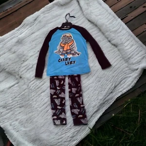 ¡NUEVO! "Juego de pijamas de morsa ""Crazy Lazy"" para niños - talla 8-10 mediano PJ - Imagen 1 de 8