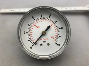Altes Einbau Messinstrument Metall Druckmesser bar  40er 50er /38 - Picture 1 of 5
