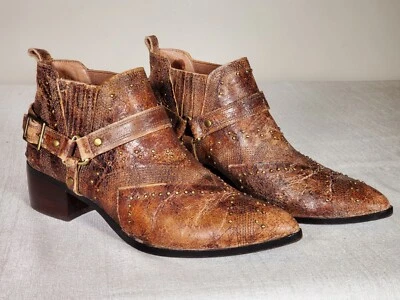 Botines Donald J Pliner DESTA de cuero con tachuelas castaño para mujer EE. UU. 7,5 Foto 1 de 4