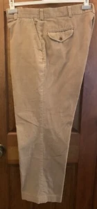 Pantalone uomo vintage anni 80 Garan marrone beige kaki velluto a coste 36x27,5 classico piatto davanti - Foto 1 di 10