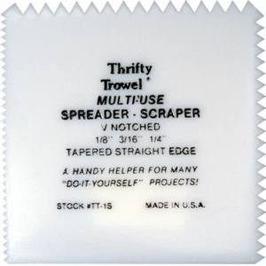 Thrifty Trowel MultiUse Épandeur à bords encochés en V et droits (boîte de 36) - Photo 1/1