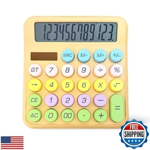 Cute Desktop Calculator, 12 Digits Large Calculator with Clear LCD Display an - Picture 1 of 5