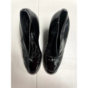 Botines de cuña de charol para mujer CHLOE talla 37 negros recortados al frente - Imagen 1 de 15