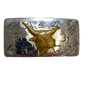 CHAMBERS Belt Buckle Vintage Vintage Ranch Cattle Branding Saddle Western Bull - Picture 1 of 3