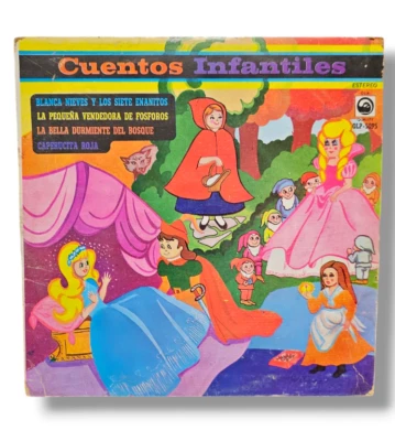 Cuentos Infantiles Vinyl 1980 Mexico Caperucita Roja Blanca Nieves Bella Durmien — 第 1/4 张图片