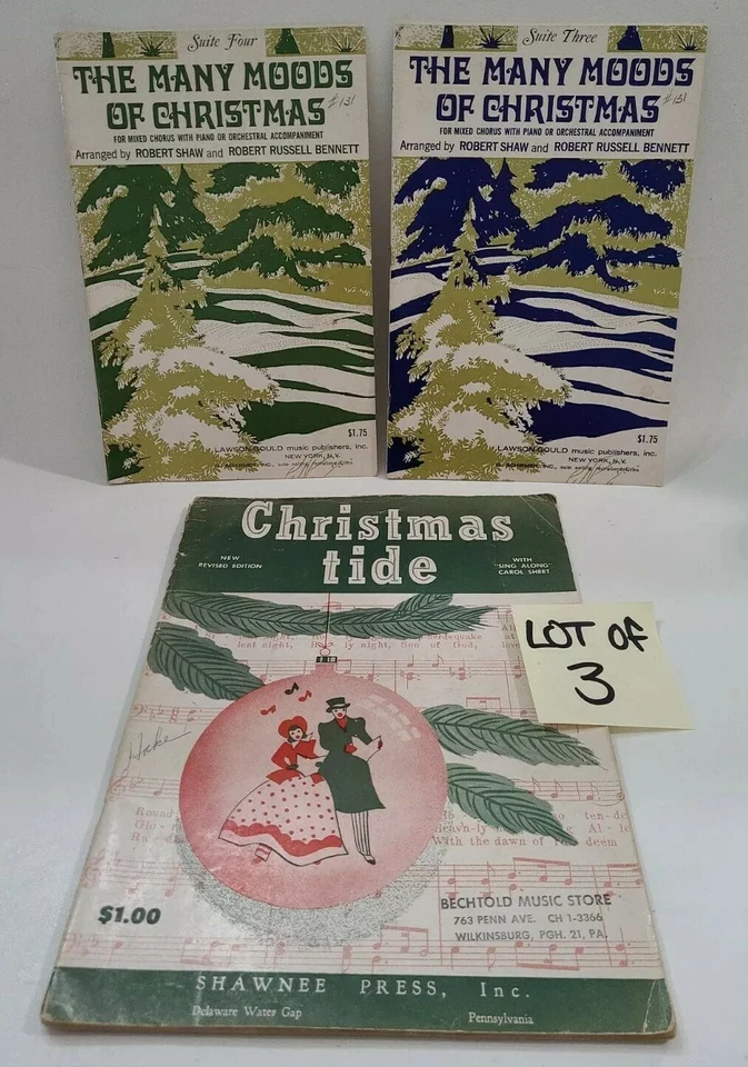 Vintage 1950 Christmas Tide, Sing Along Carol Book The Many Moods Of Christmas  - Image 1 of 4