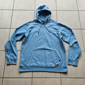 Mens Eddie Bauer Camp Fleece Hoodie Sweatshirt Sweater Tall Large TL Blue - Picture 1 of 2