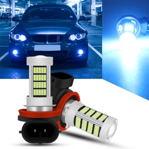 2pcs Ice Blue H8 H9 H11 LED 92SMD Bulbs 8000K Fog Lights For BMW 1 3 5 7 Series - Picture 1 of 1