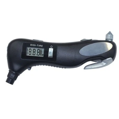 5 in 1 Rescue Emergency Tool Vehicle - 150 PSI Digital LED Tire Pressure Gauge - Image 1 of 4