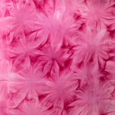 BY THE YARD Tie Dye Pink Floral Cotton Fabric - Quilt, Craft, Sew - Image 1 of 3