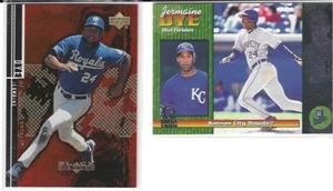 Jermaine Dye 1999 Pacific Omega #113 & Jermaine Dye Black Diamond # 27 KC Royals - Picture 1 of 2