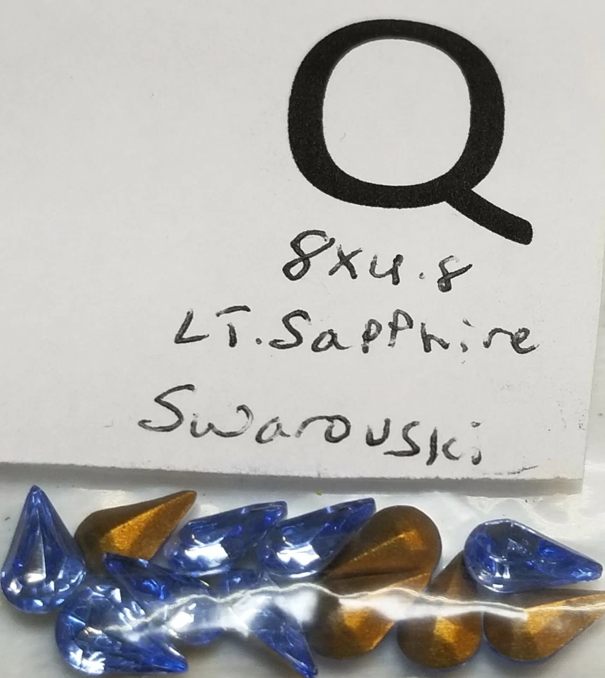 Swarovski Pear 8x4.8mm Rhinestone Loose & brass set Pointed Jewelry Repair 6004 - Image 1 of 1