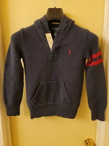 POLO RALPH LAUREN USA FLAG KNIT HOODIE BOY'S SIZE S (9) - Picture 1 of 4