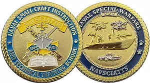 NAVSCIATTS COMMAND ORIGINAL COMMAND COIN ~ 2" - Picture 1 of 3