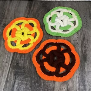 Vintage fatto a mano - all'uncinetto? - HotPads - Poggiapentole - Lotto di 3 - Modello incredibile - Foto 1 di 7