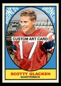 Scotty Glacken Denver Broncos 1967 carta artistica calcio personalizzata - Foto 1 di 2
