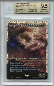 BGS 9.5 (w/subs) Gem Mint Progenitus Showcase Fracture Foil - Foundations - MTG - Picture 1 of 2