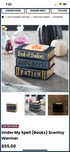 Neu im Karton Scentsy Under My Spell Wachswärmer Bücherstapel Halloween Herbst Harry Potter - Bild 1 von 7